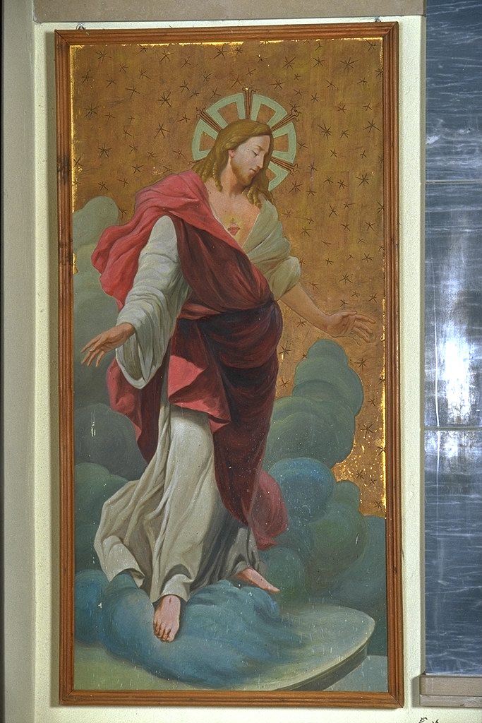 Sacro Cuore di Gesù (dipinto, elemento d'insieme) - ambito ferrarese (secondo quarto sec. XX)