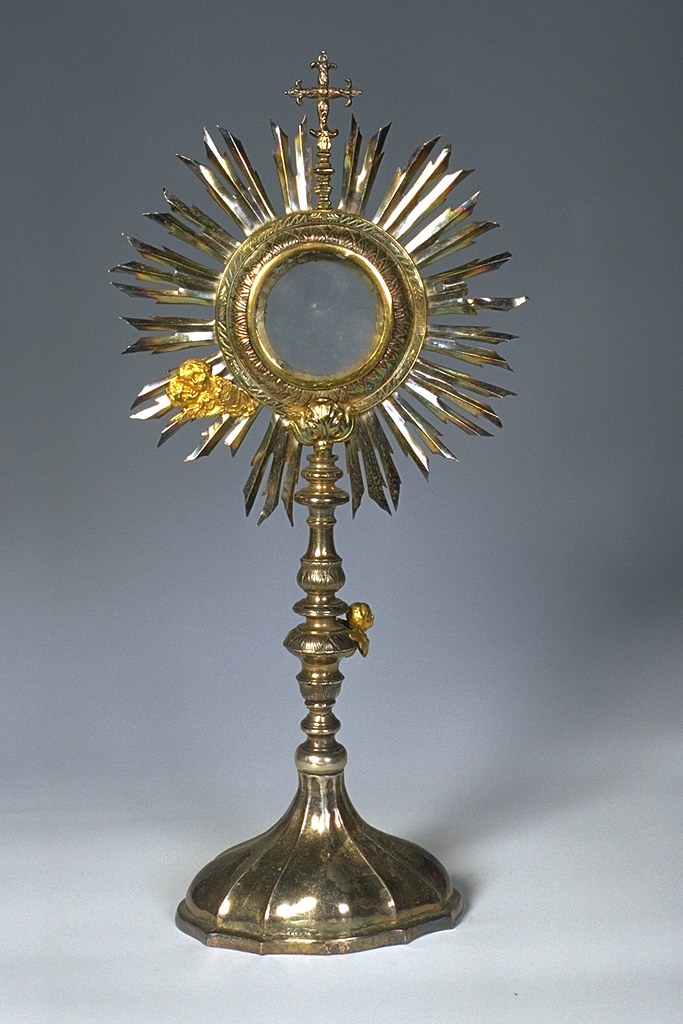 ostensorio - a raggiera - manifattura ferrarese (?) (secc. XVII/ XVIII)