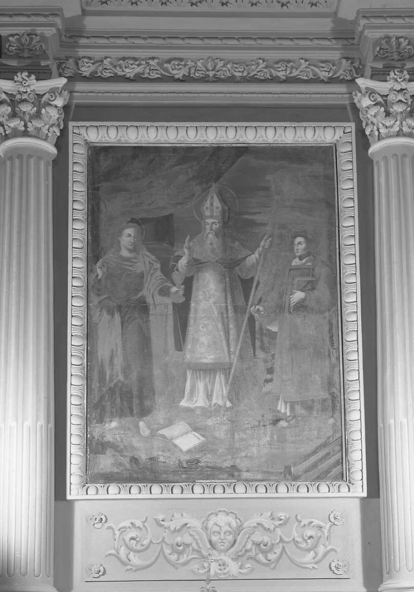 San Martino vescovo e i Ss. Luca e Lorenzo (dipinto) - ambito emiliano (sec. XVII)