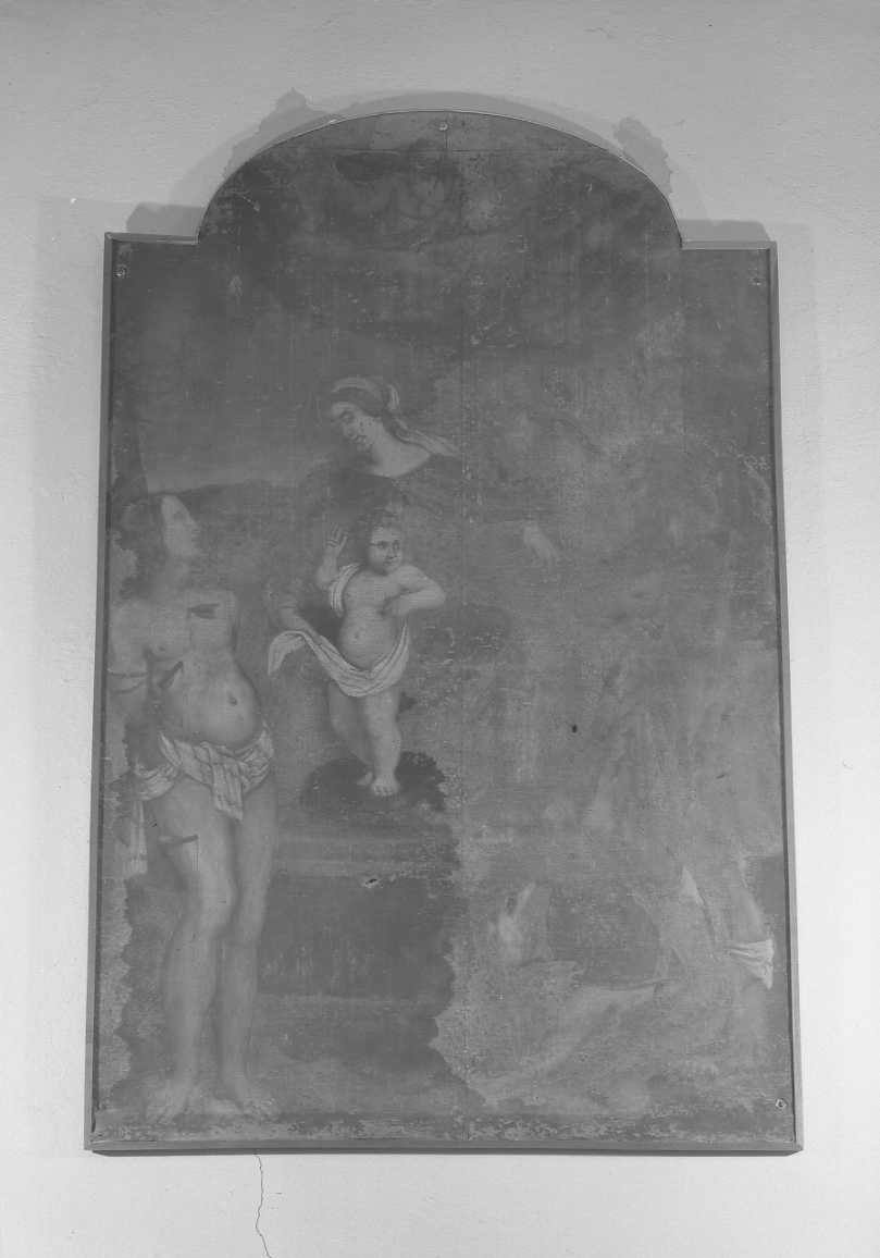 Madonna col Bambino e i Ss. Sebastiano e Rocco (dipinto) - ambito emiliano (sec. XVII)