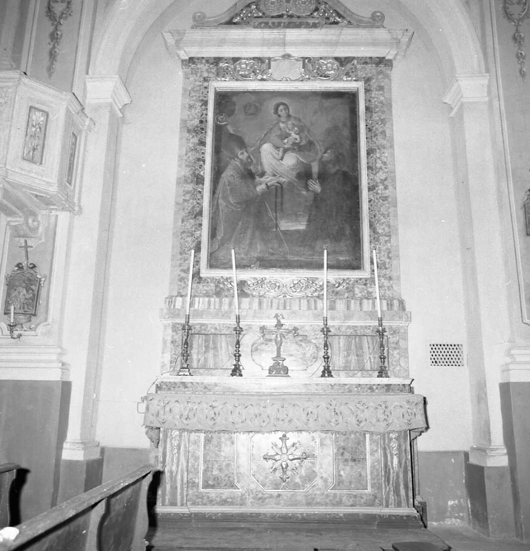 Madonna della cintura, Madonna con Bambino e due Santi (pala d'altare) di Tiarini Alessandro (fine sec. XVIII)