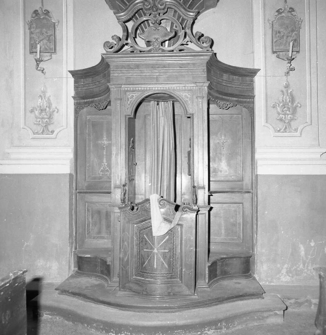 confessionale, coppia - manifattura emiliana (sec. XIX)