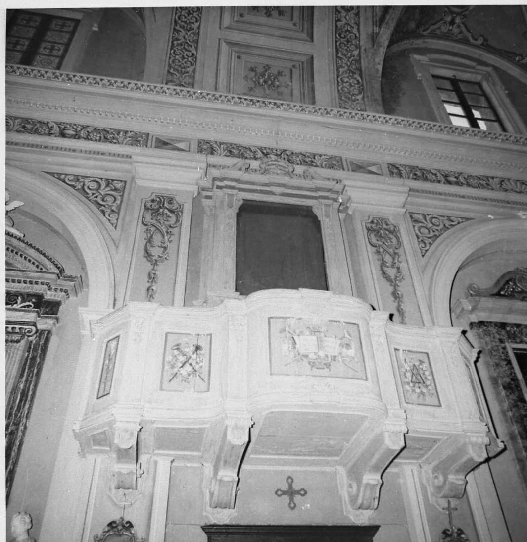 cassa d'organo, elemento d'insieme - manifattura emiliana (ultimo quarto sec. XVIII)