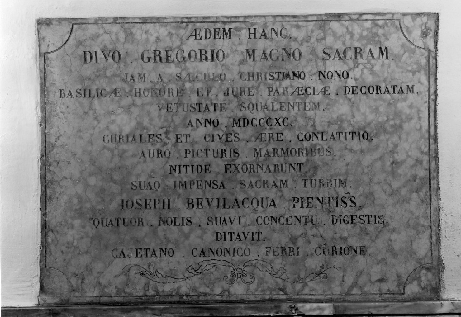 lapide celebrativa - ambito ferrarese (sec. XIX)