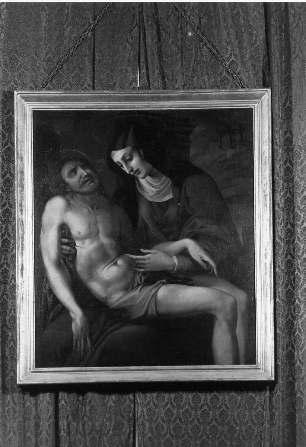 Pietà (dipinto) di Scarsella Ippolito detto Scarsellino (scuola) (prima metà sec. XVII)