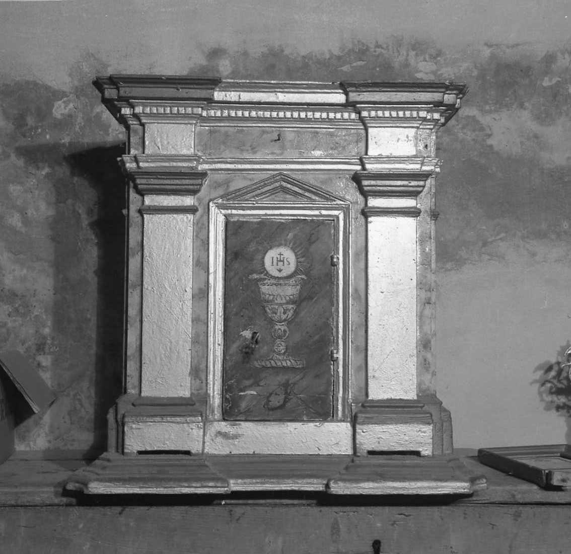 tabernacolo - a frontale architettonico - bottega italiana (prima metà sec. XVII)