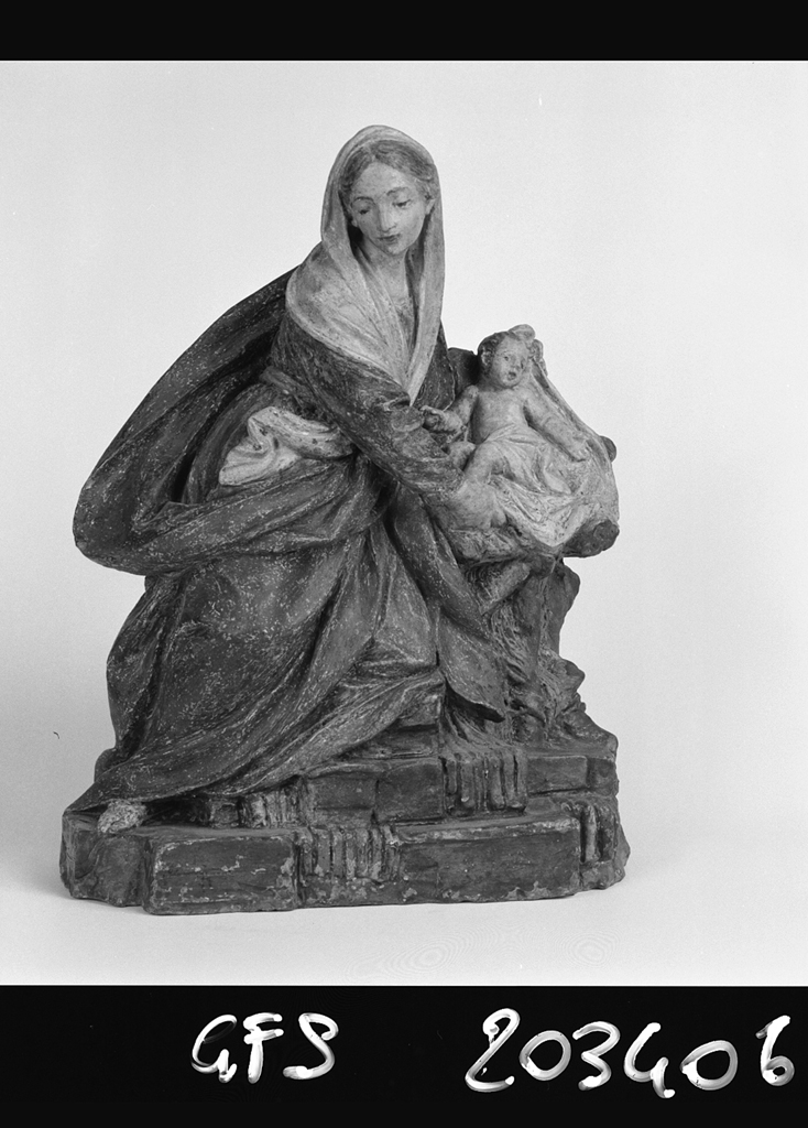 Madonna con Bambino (statuetta di presepio) di Scandellari Filippo (sec. XVIII)