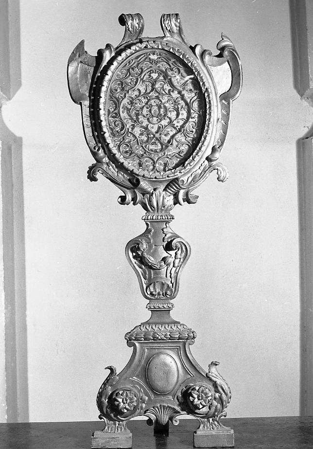 reliquiario - a ostensorio - manifattura emiliana (secc. XVIII/ XIX)