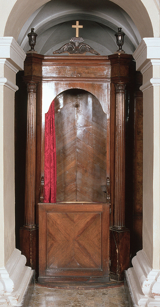 confessionale, opera isolata - bottega ferrarese (ultimo quarto sec. XVIII)
