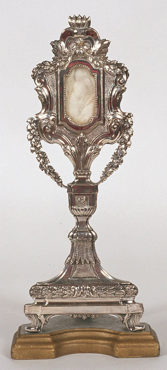 reliquiario - a ostensorio, opera isolata - bottega ferrarese (secc. XVIII/ XIX)