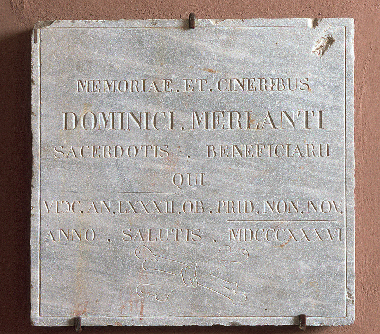 lapide tombale, opera isolata - bottega ferrarese (sec. XIX)