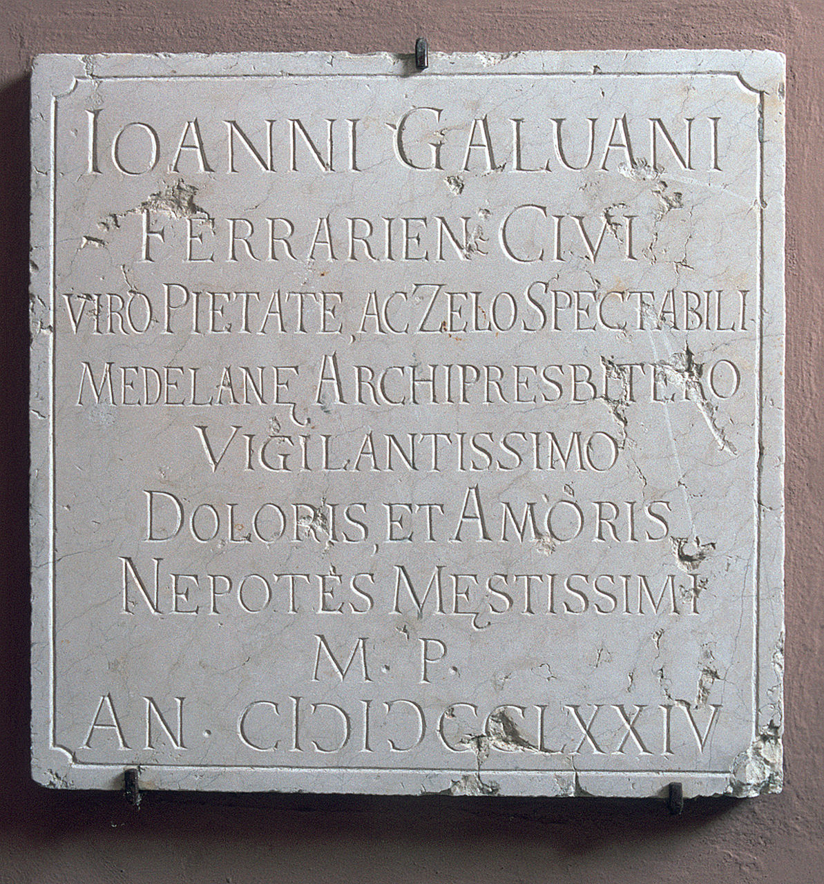 lapide tombale, opera isolata - bottega ferrarese (sec. XVIII)