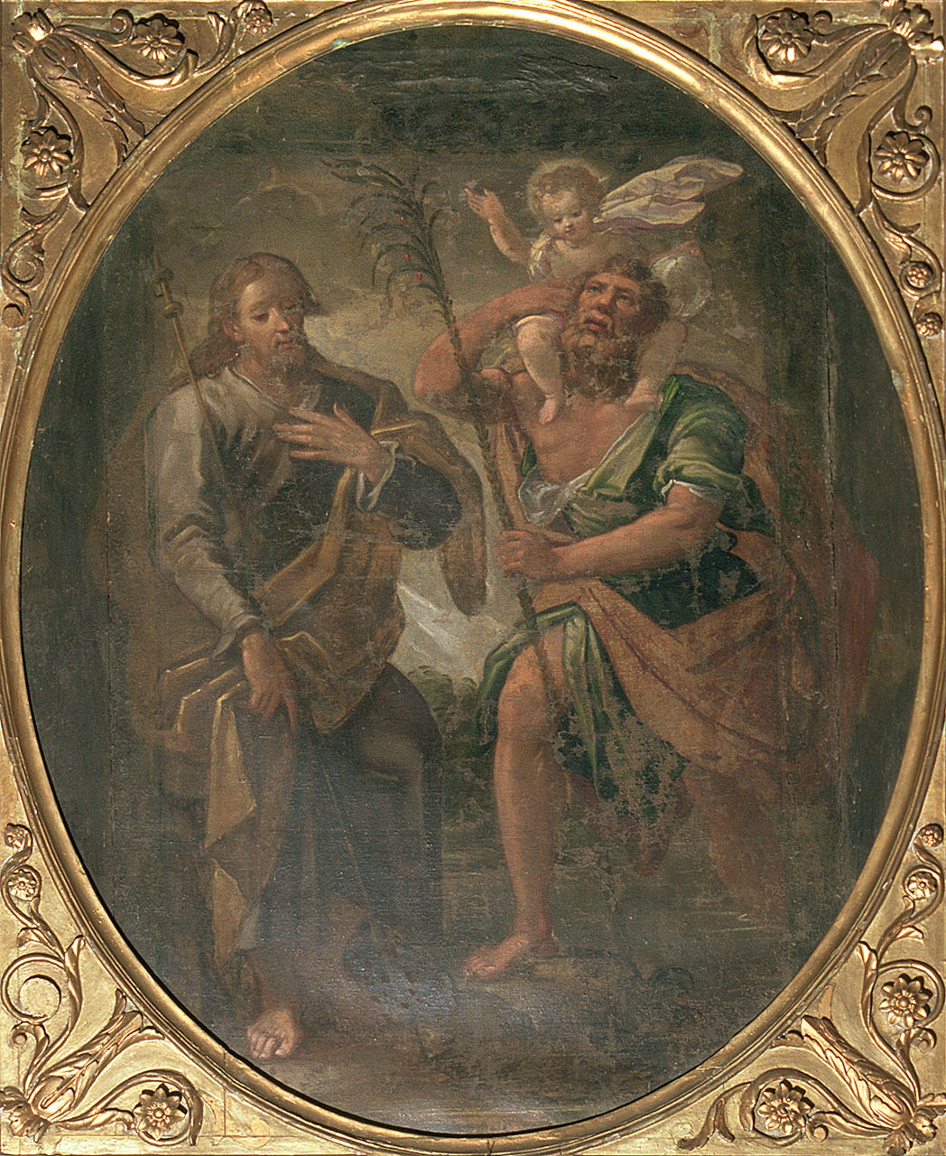 San Giacomo e San Cristoforo (dipinto, opera isolata) - ambito ferrarese (sec. XVIII)