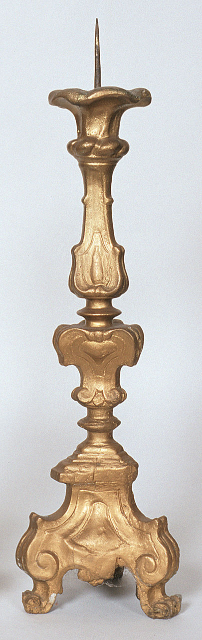 candeliere, serie - bottega ferrarese (metà sec. XVIII)