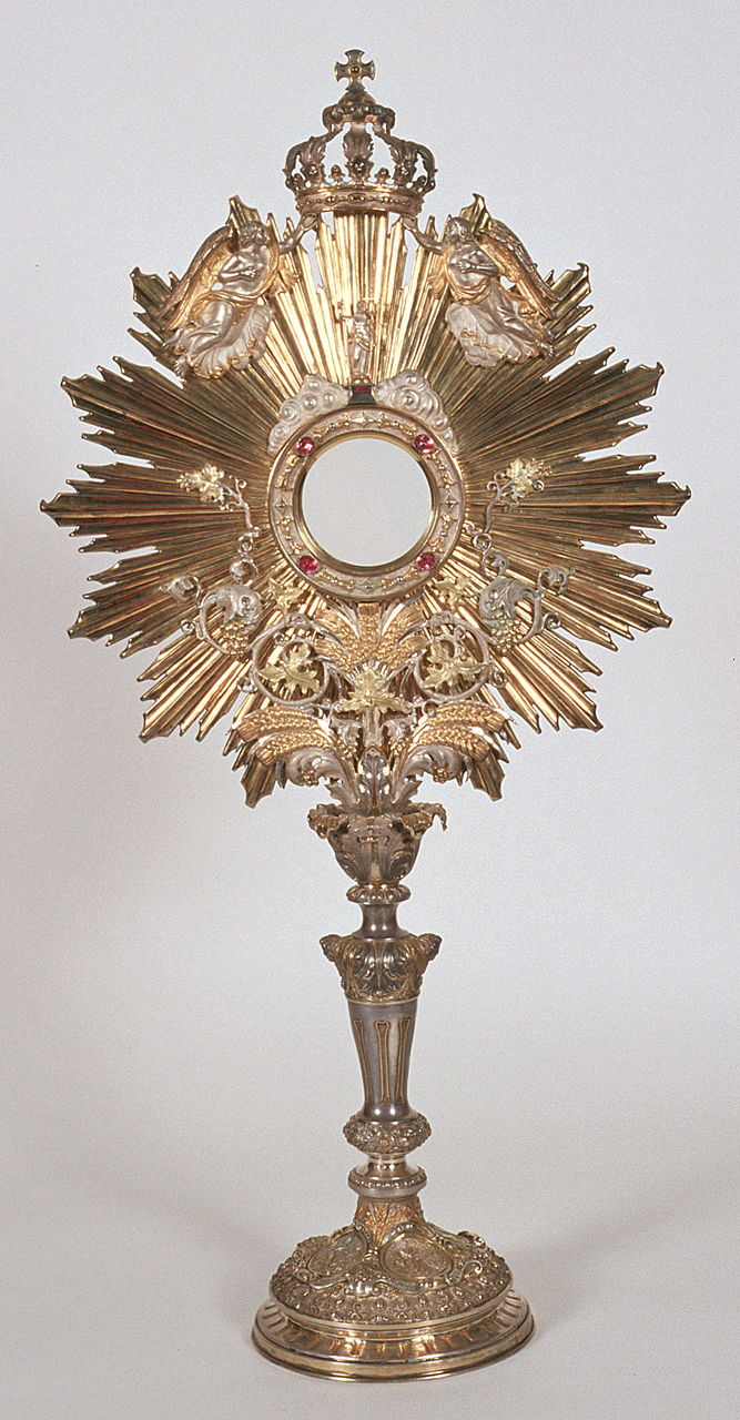 ostensorio - a raggiera, elemento d'insieme - bottega milanese (sec. XIX)