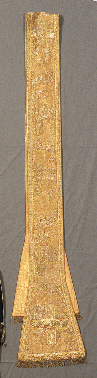 stola, elemento d'insieme - manifattura italiana (primo quarto sec. XX)