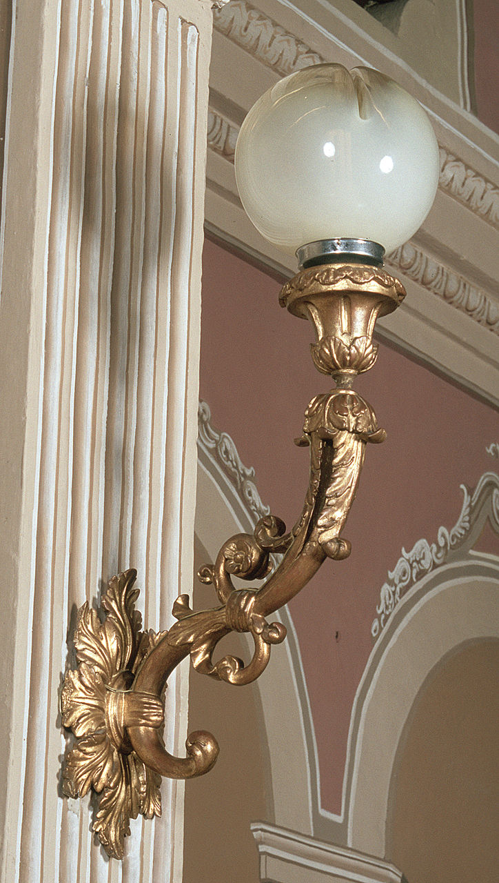 candeliere da parete, serie - bottega ferrarese (metà sec. XIX)