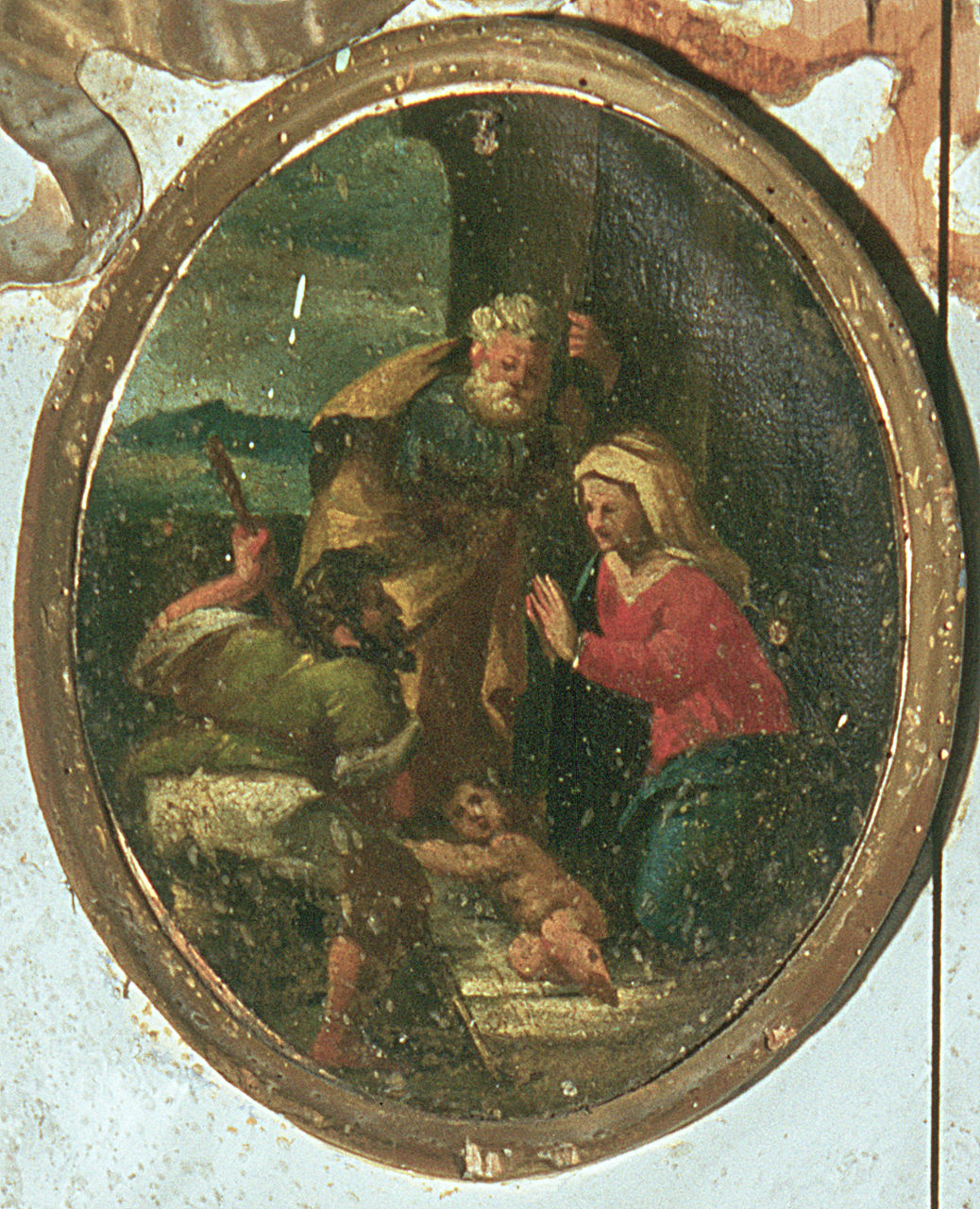 natività di Gesù (dipinto, elemento d'insieme) - ambito ferrarese (fine/inizio secc. XVII/ XVIII)