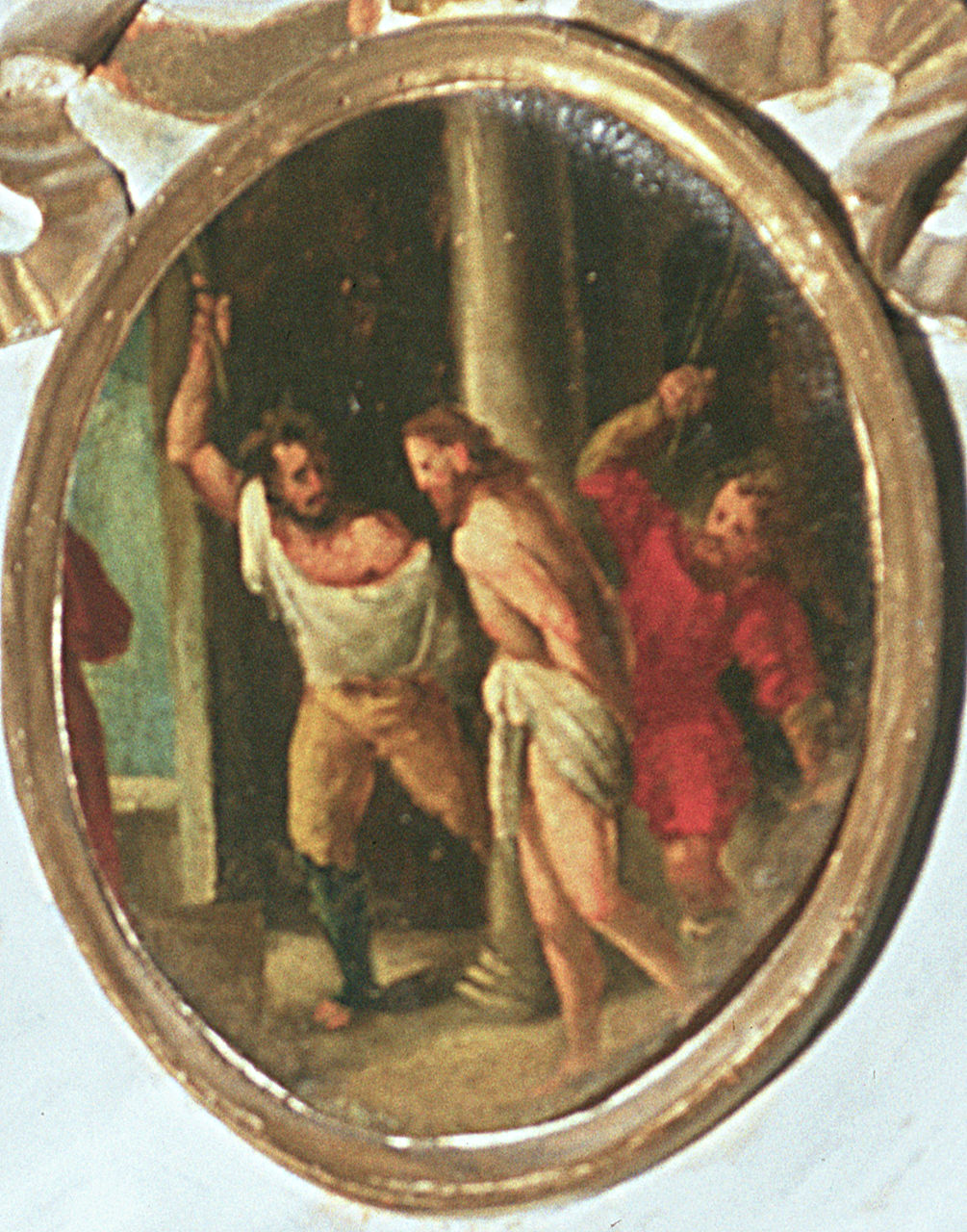 flagellazione di Cristo (dipinto, elemento d'insieme) - ambito ferrarese (fine/inizio secc. XVII/ XVIII)