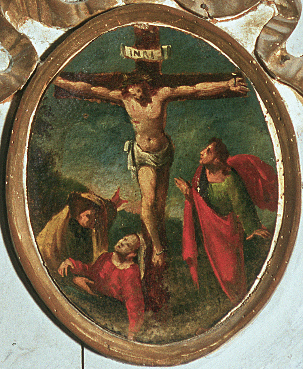 crocifissione di Cristo (dipinto, elemento d'insieme) - ambito ferrarese (fine/inizio secc. XVII/ XVIII)