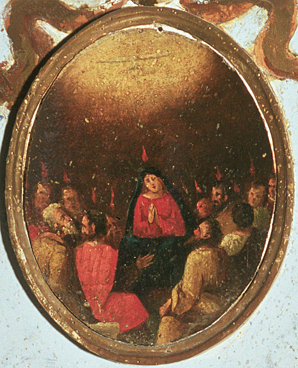 Pentecoste (dipinto, elemento d'insieme) - ambito ferrarese (fine/inizio secc. XVII/ XVIII)