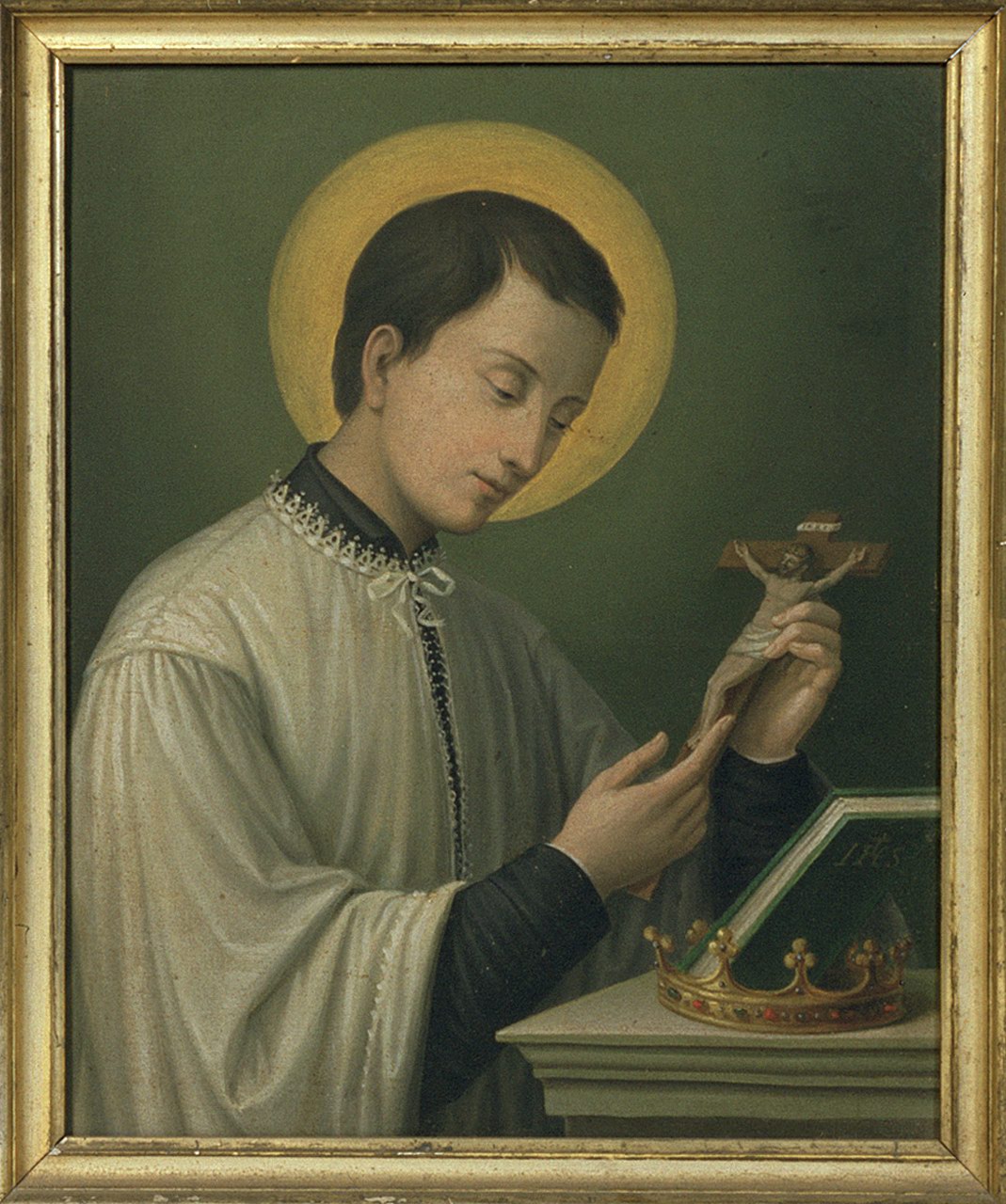 San Luigi Gonzaga (dipinto, opera isolata) - ambito ferrarese (terzo quarto sec. XIX)