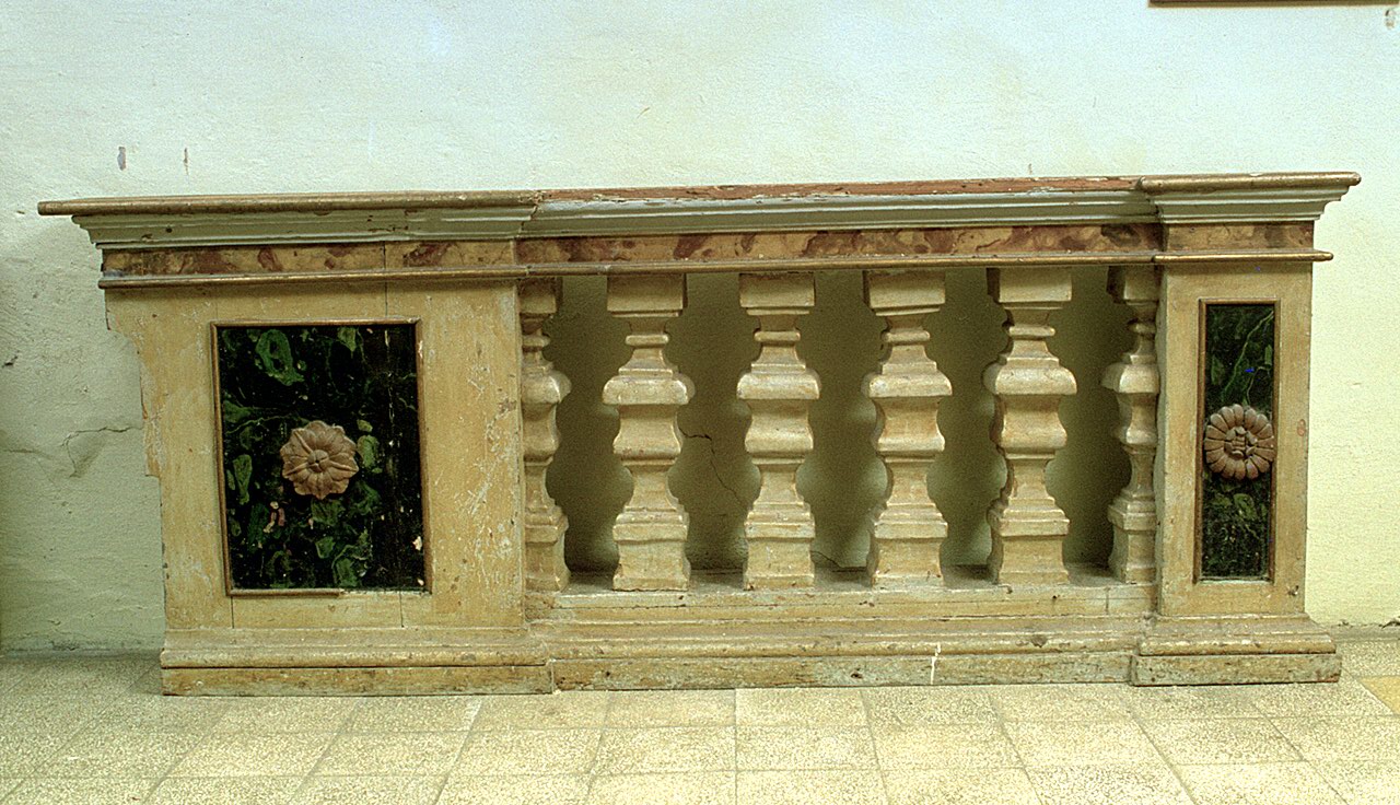 balaustrata, opera isolata - bottega ferrarese (ultimo quarto sec. XVIII)