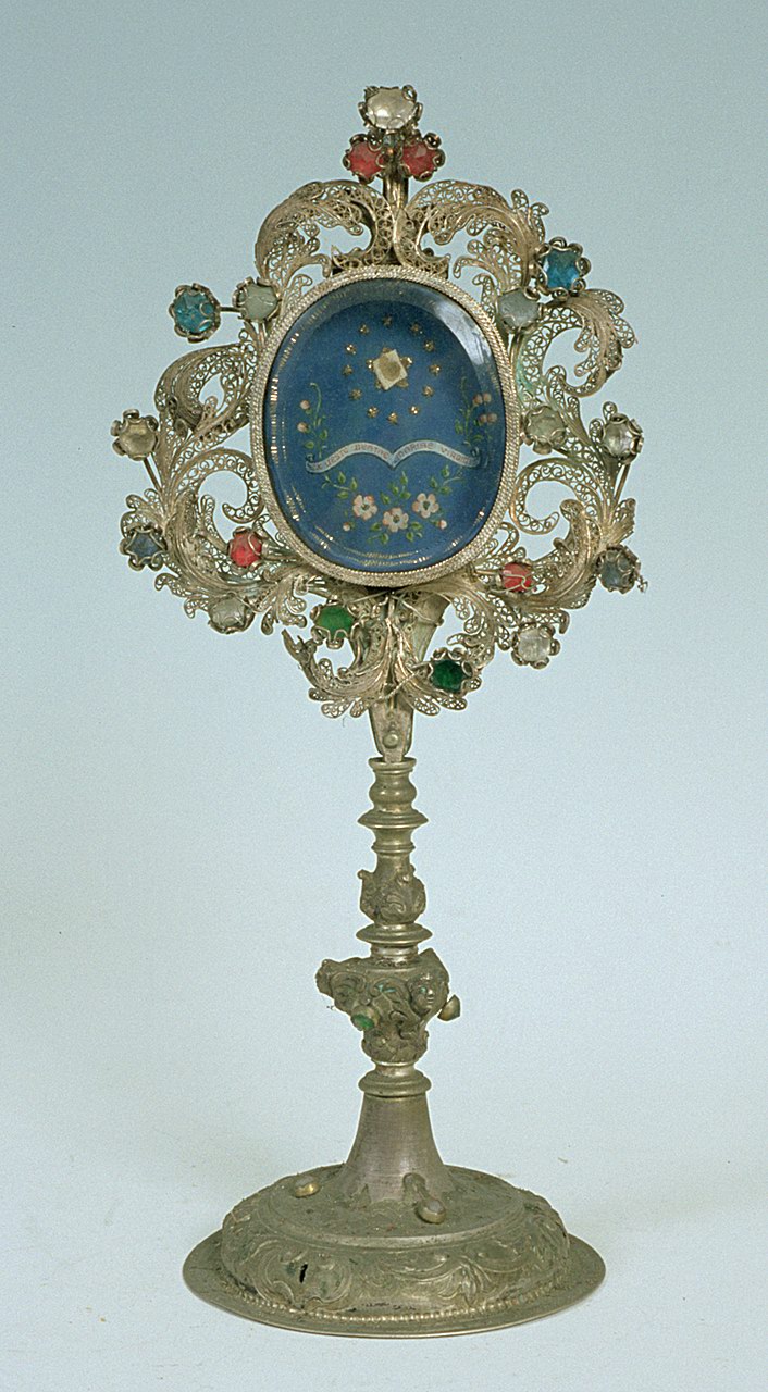 reliquiario - a ostensorio, opera isolata - bottega ferrarese (seconda metà sec. XIX)