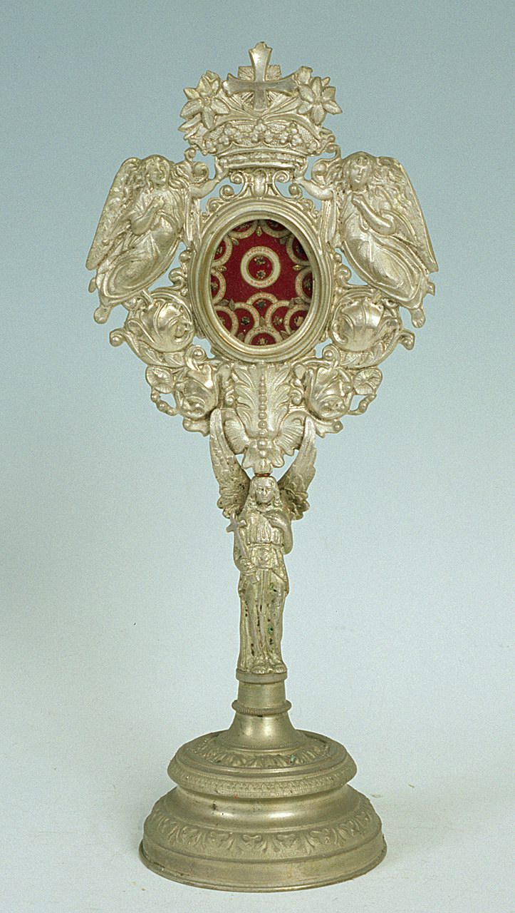 reliquiario - a ostensorio, opera isolata - bottega italiana (fine/inizio secc. XIX/ XX)