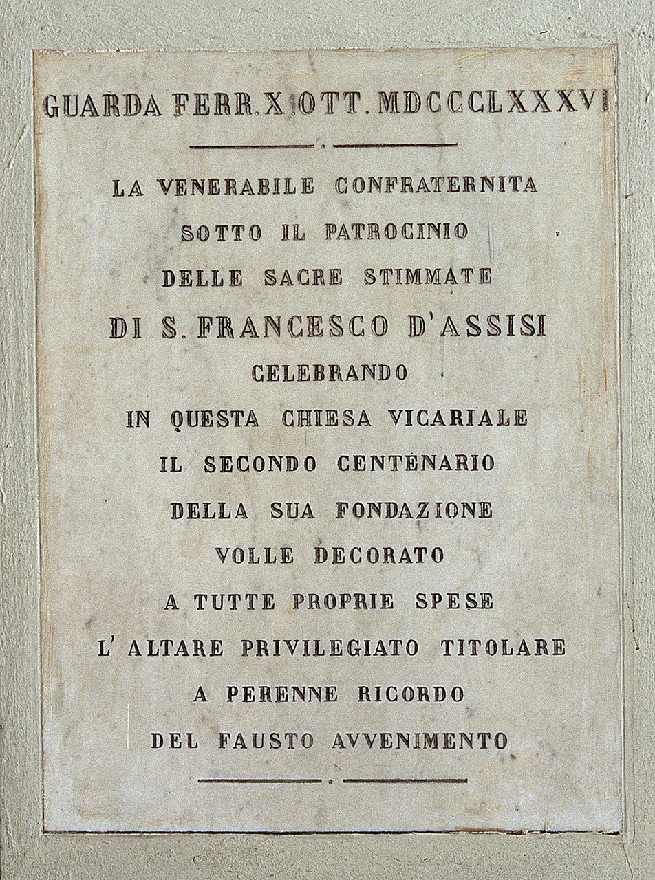 lapide, opera isolata - bottega ferrarese (sec. XIX)