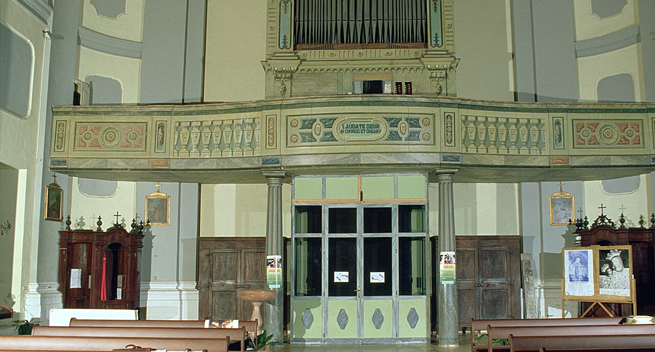 cantoria, elemento d'insieme - bottega ferrarese (sec. XIX)