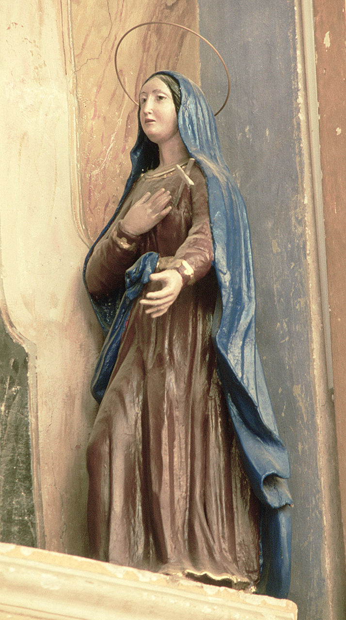 Madonna (scultura, elemento d'insieme) - ambito emiliano (sec. XVIII)
