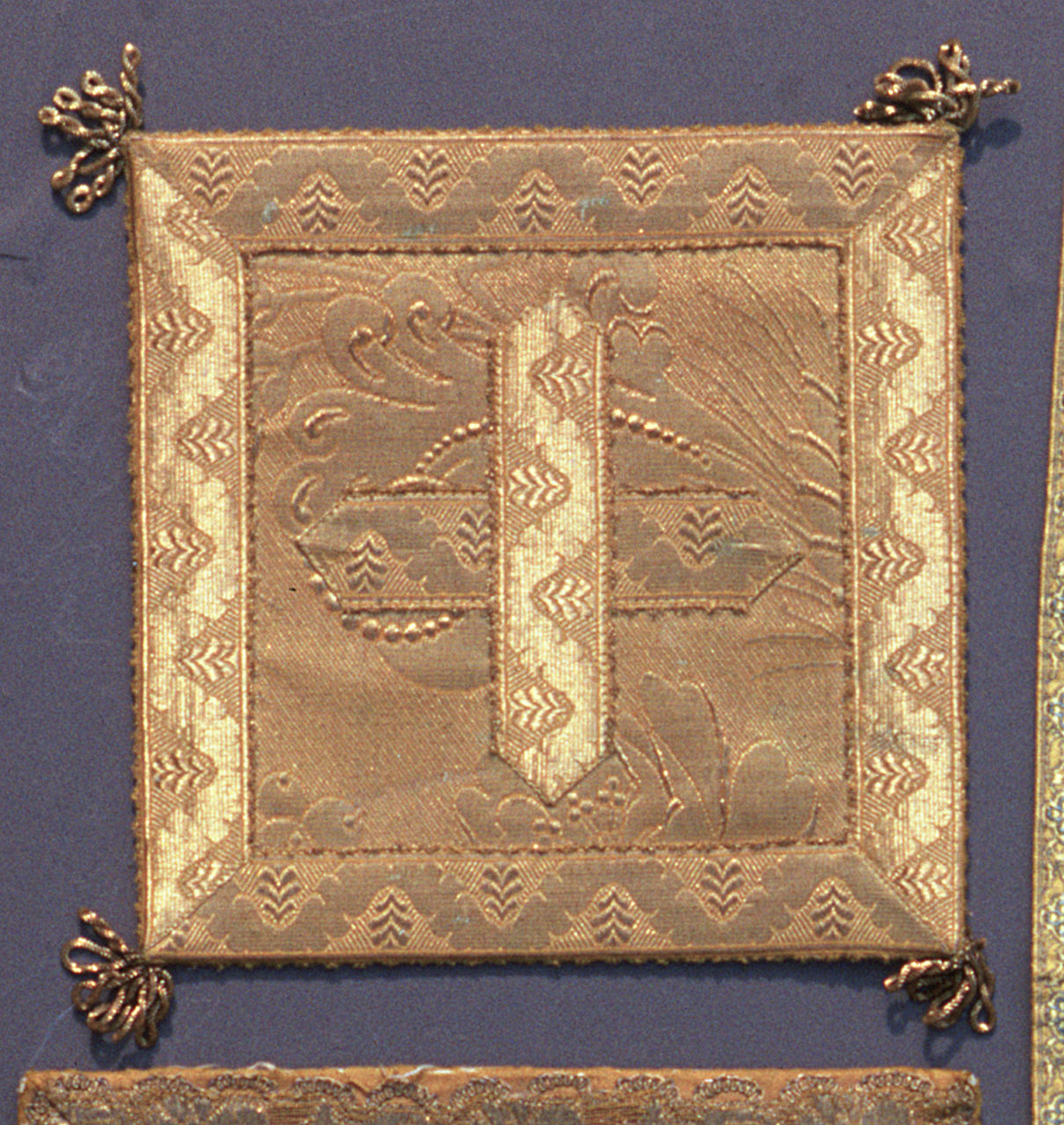 borsa del corporale, elemento d'insieme - manifattura italiana (seconda metà sec. XIX)