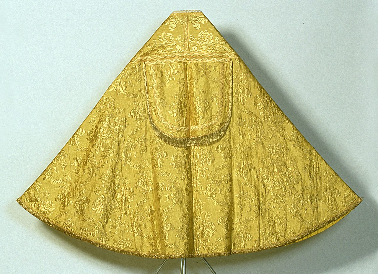 piviale, elemento d'insieme - manifattura italiana (seconda metà sec. XIX)