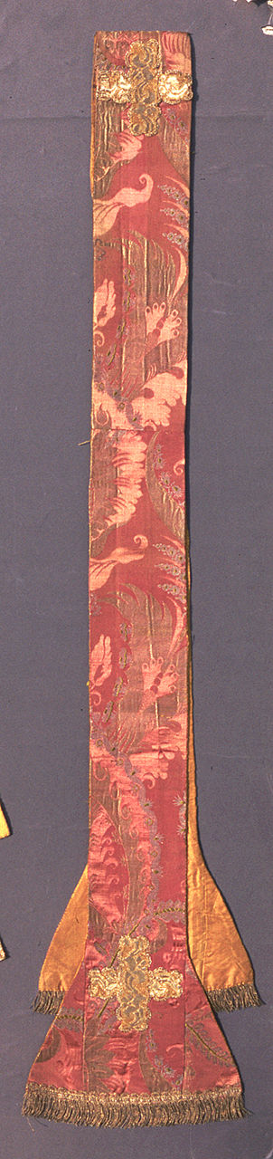 stola, elemento d'insieme - manifattura italiana (prima metà sec. XVIII)