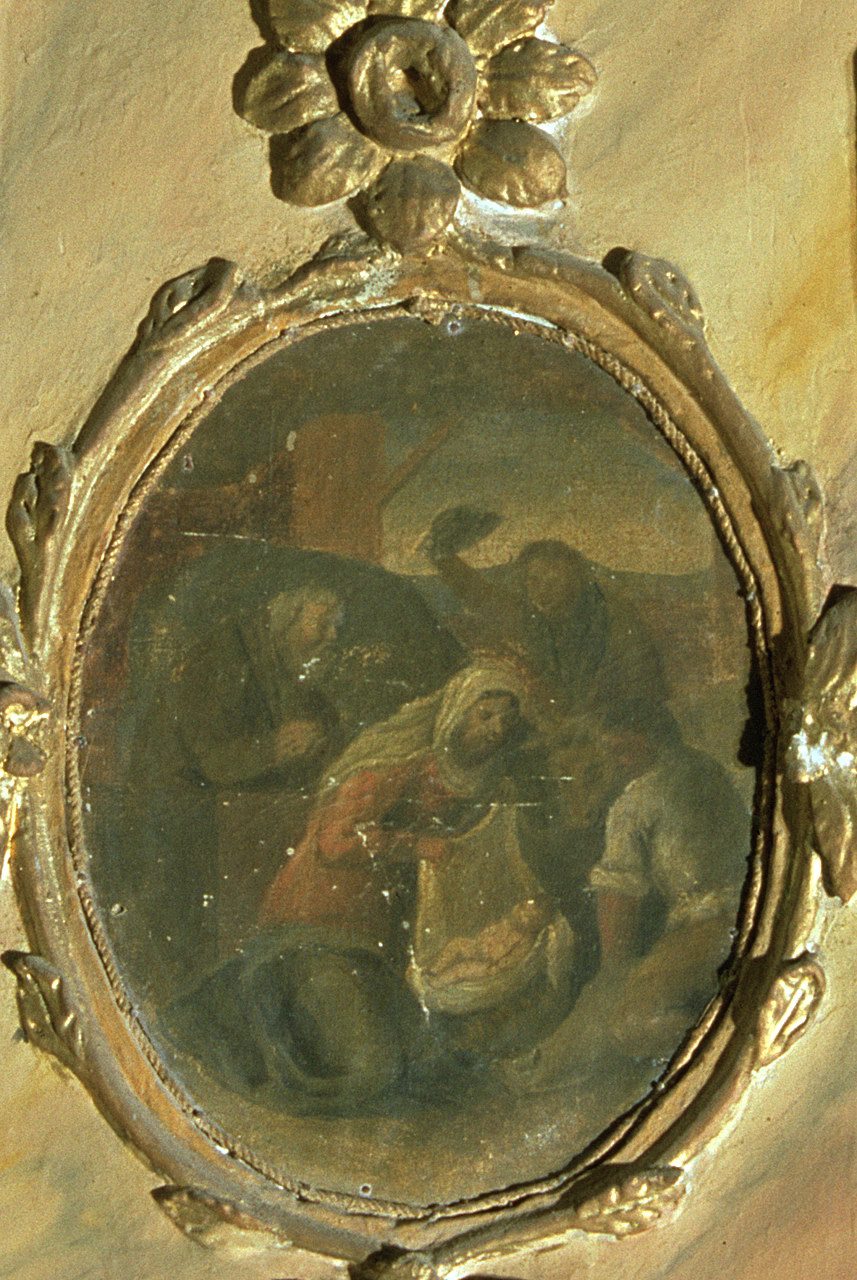 natività di Gesù (dipinto, elemento d'insieme) - ambito ferrarese (ultimo quarto sec. XVIII)