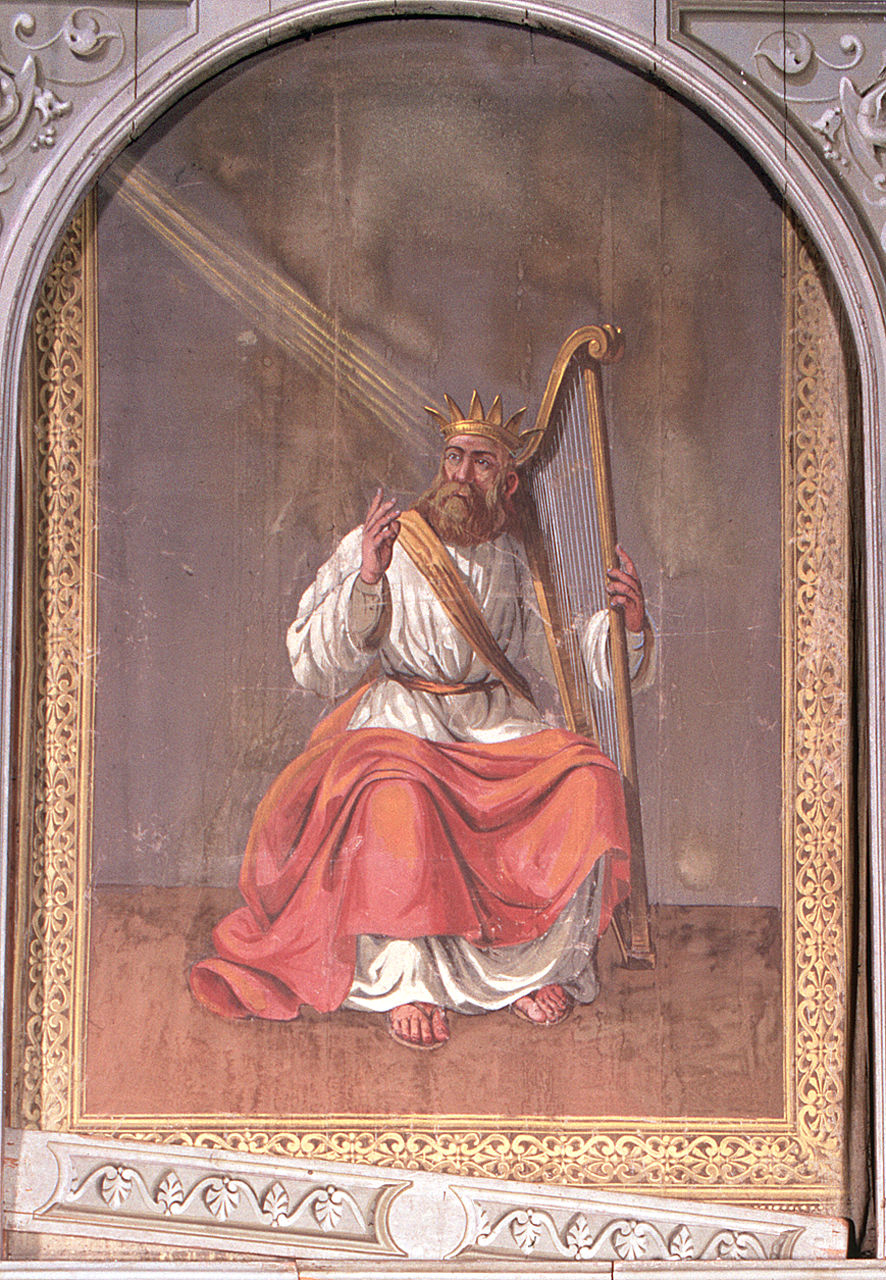 re Davide (dipinto, opera isolata) - ambito ferrarese (ultimo quarto sec. XIX)