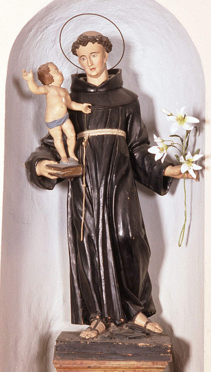 Sant'Antonio da Padova (statua, opera isolata) - bottega ferrarese (metà sec. XVIII)