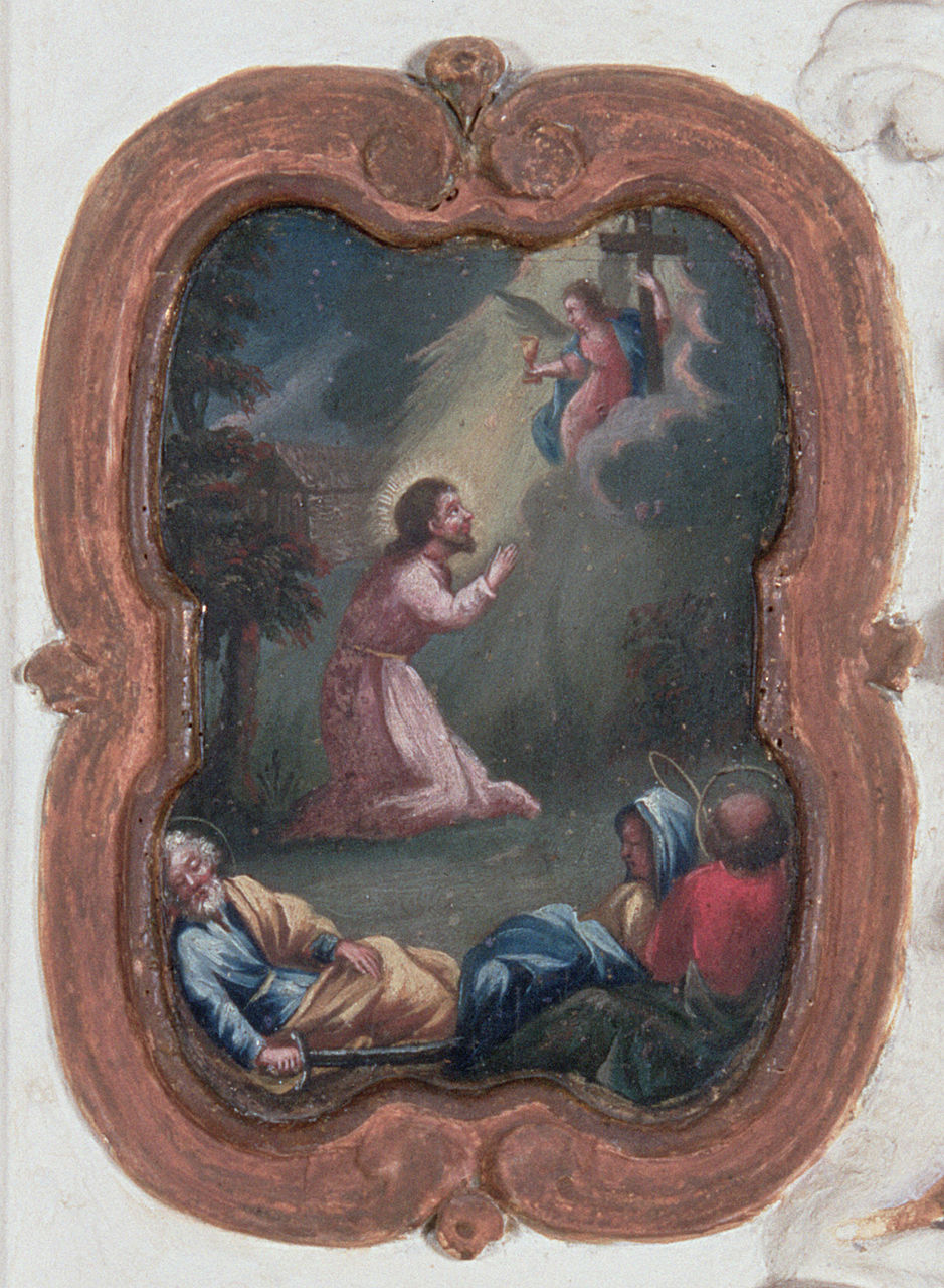 Gesù Cristo nell'orto di Gethsemani (dipinto, elemento d'insieme) - ambito ferrarese (sec. XVIII)