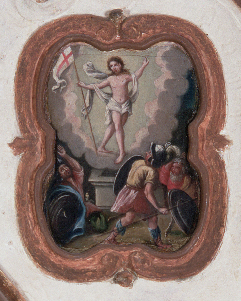 Resurrezione di Gesù Cristo (dipinto, elemento d'insieme) - ambito ferrarese (sec. XVIII)