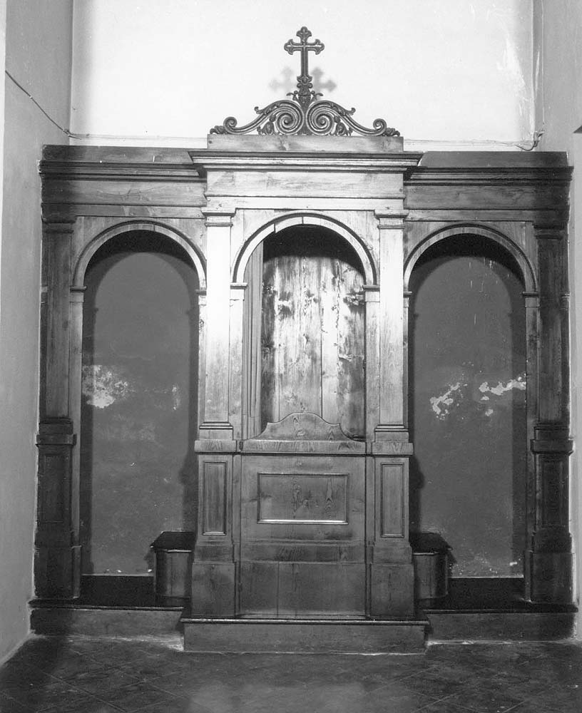 confessionale - manifattura emiliana (sec. XIX)