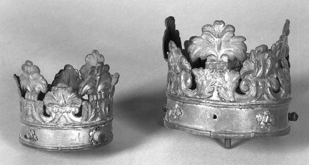 corona da statua, insieme - manifattura emiliana (secc. XVIII/ XIX)