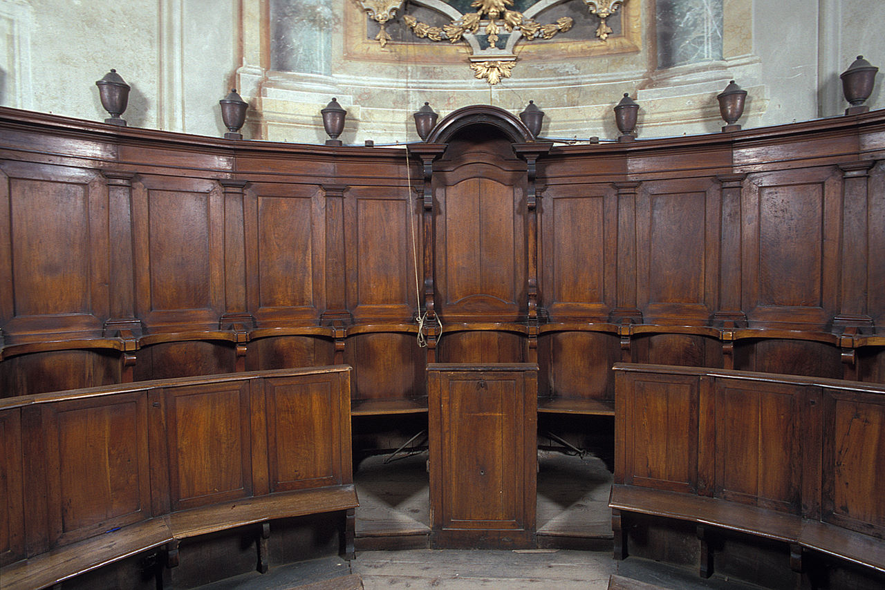 stalli del coro, opera isolata - manifattura ferrarese (ultimo quarto sec. XVIII)
