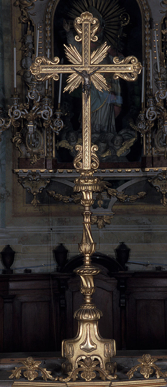 croce d'altare, opera isolata - manifattura ferrarese (primo quarto sec. XIX)