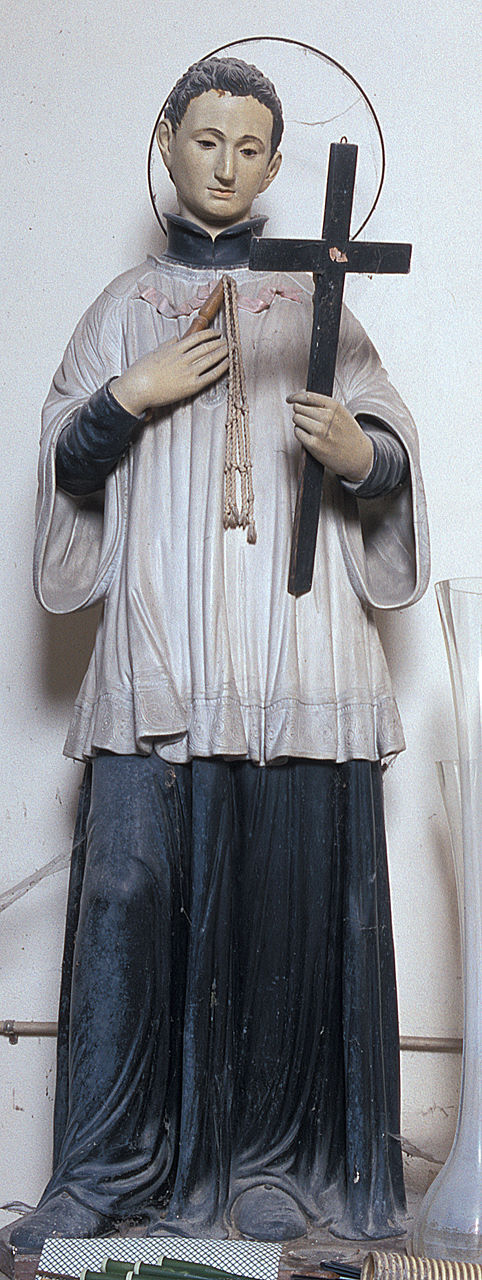 San Luigi Gonzaga (statua, opera isolata) - bottega ferrarese (ultimo quarto sec. XIX)