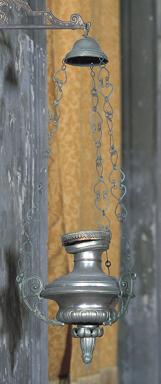 lampada pensile, serie - manifattura ferrarese (primo quarto sec. XX)