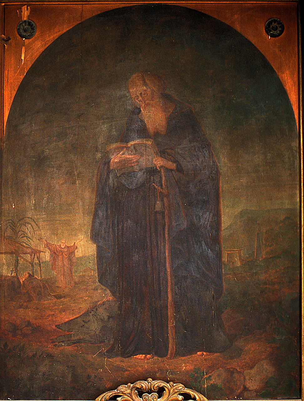 Sant'Antonio Abate (dipinto, elemento d'insieme) - ambito ferrarese (sec. XIX)