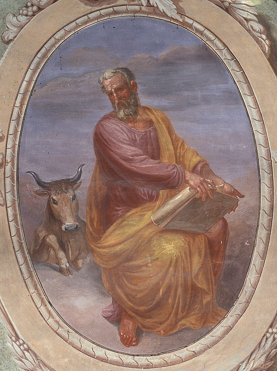 San Luca Evangelista (dipinto, elemento d'insieme) - ambito ferrarese (secc. XVIII/ XIX)