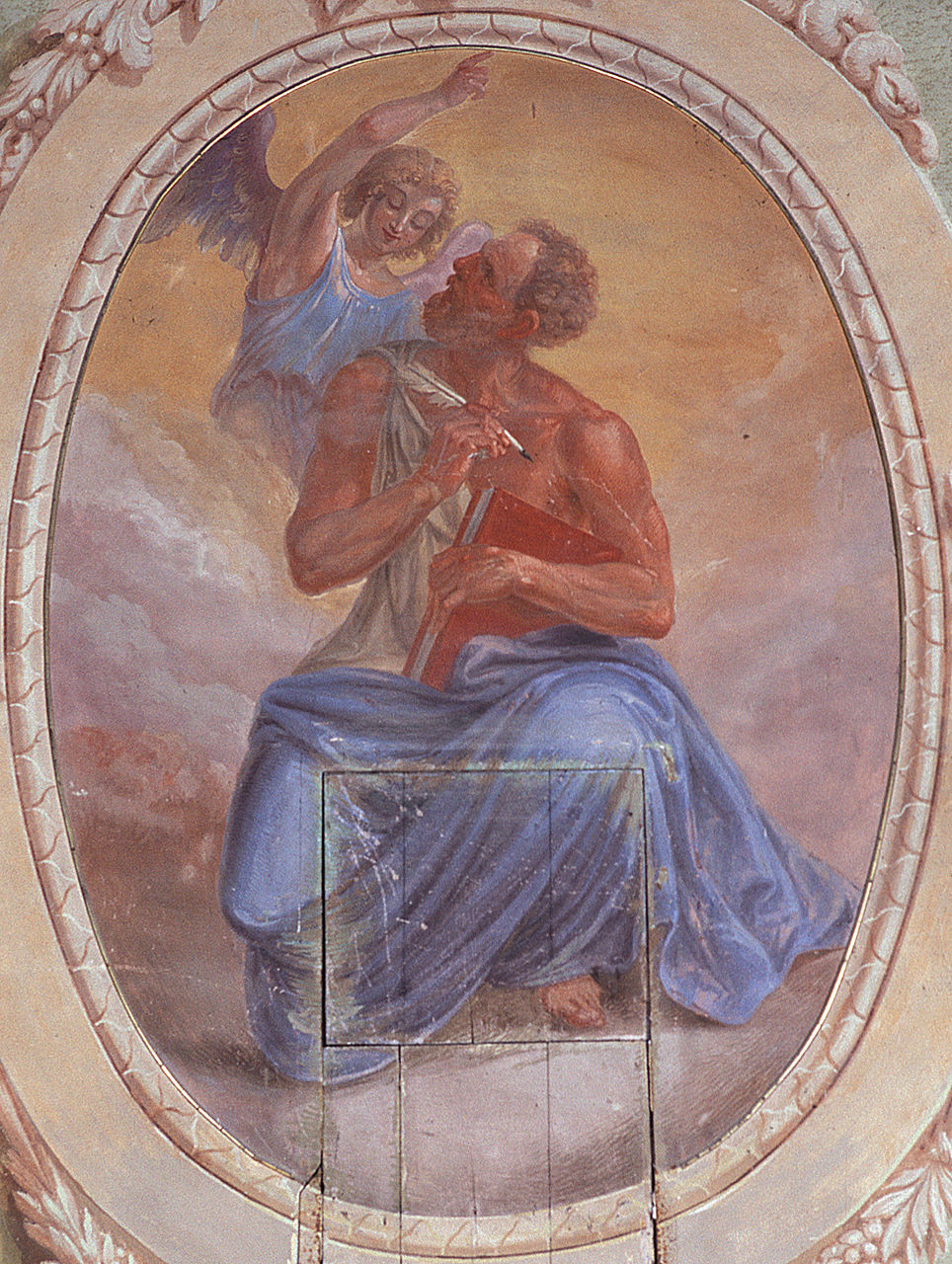 San Matteo Evangelista (dipinto, elemento d'insieme) - ambito ferrarese (secc. XVIII/ XIX)