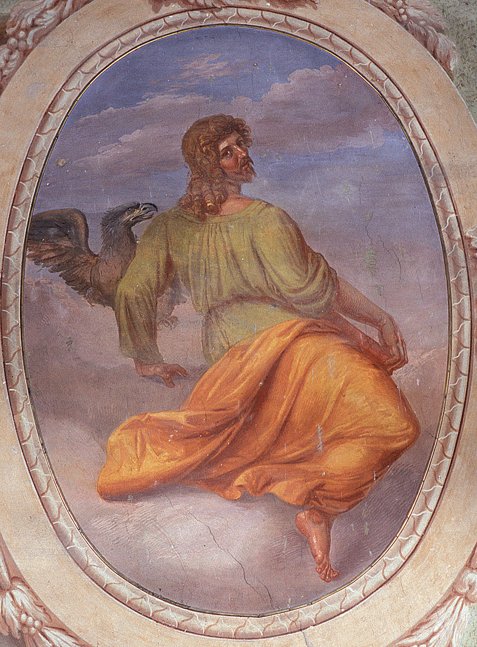 San Giovanni Evangelista (dipinto, elemento d'insieme) - ambito ferrarese (secc. XVIII/ XIX)